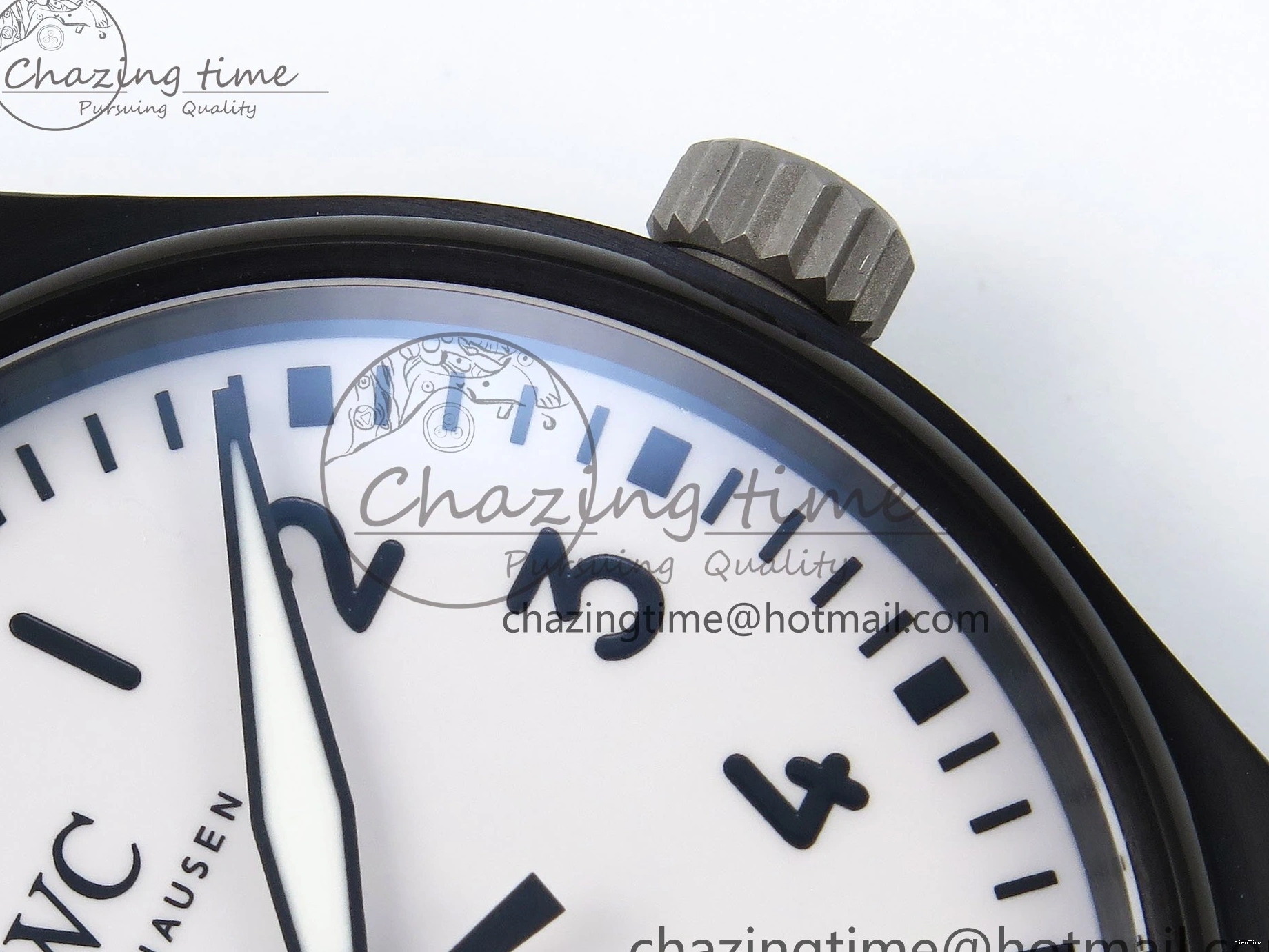 MIROTIME 0129 Pilot Black Ace BLSF 1:1 Best Edition White Lume Dial on Black Nylon Strap MIYOTA OnTrend 7021